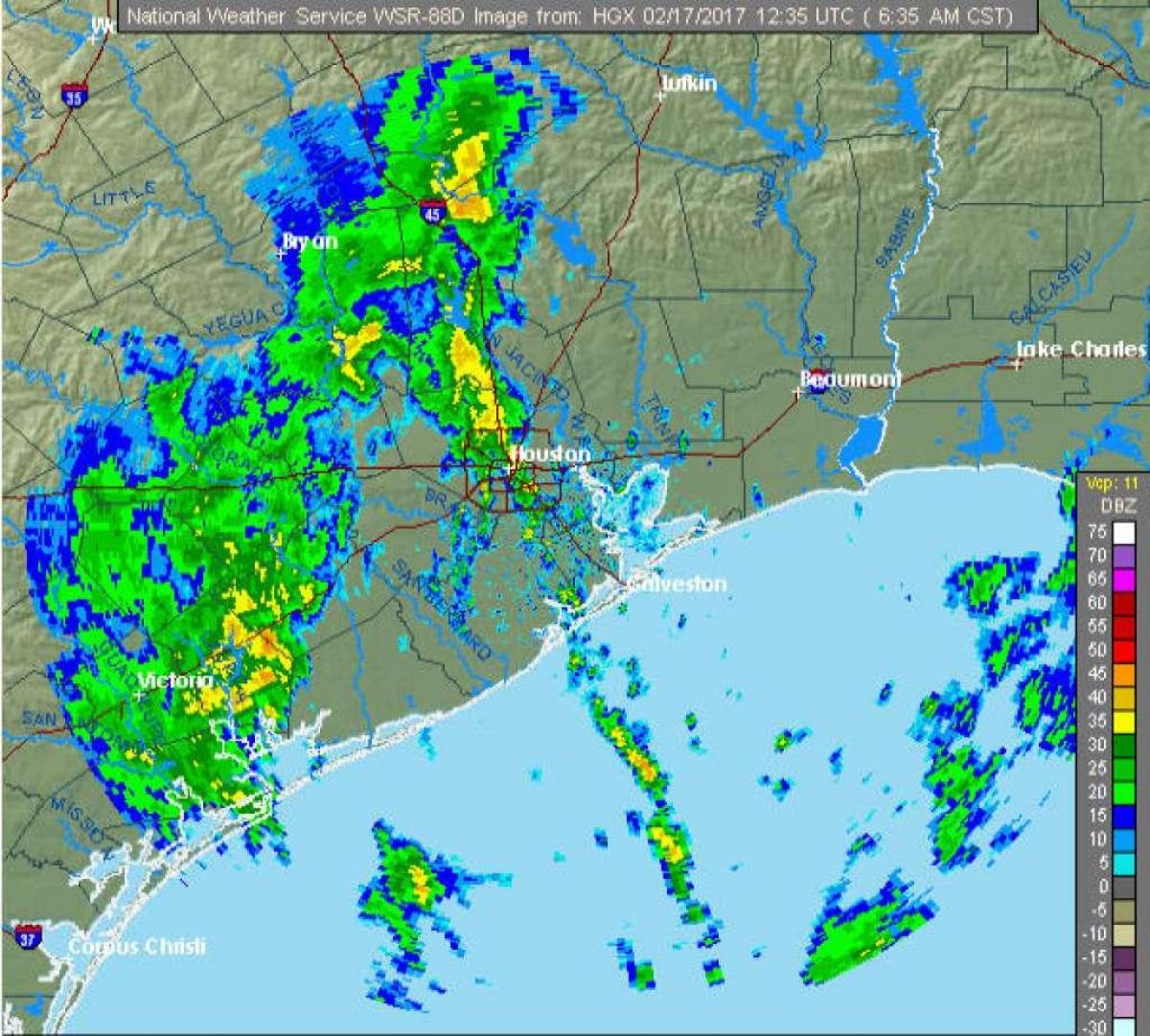 גשם המפה יוסטון