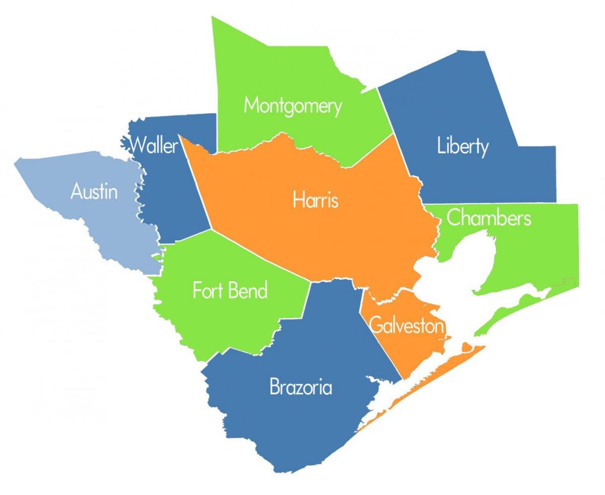 מחוז מפה של יוסטון