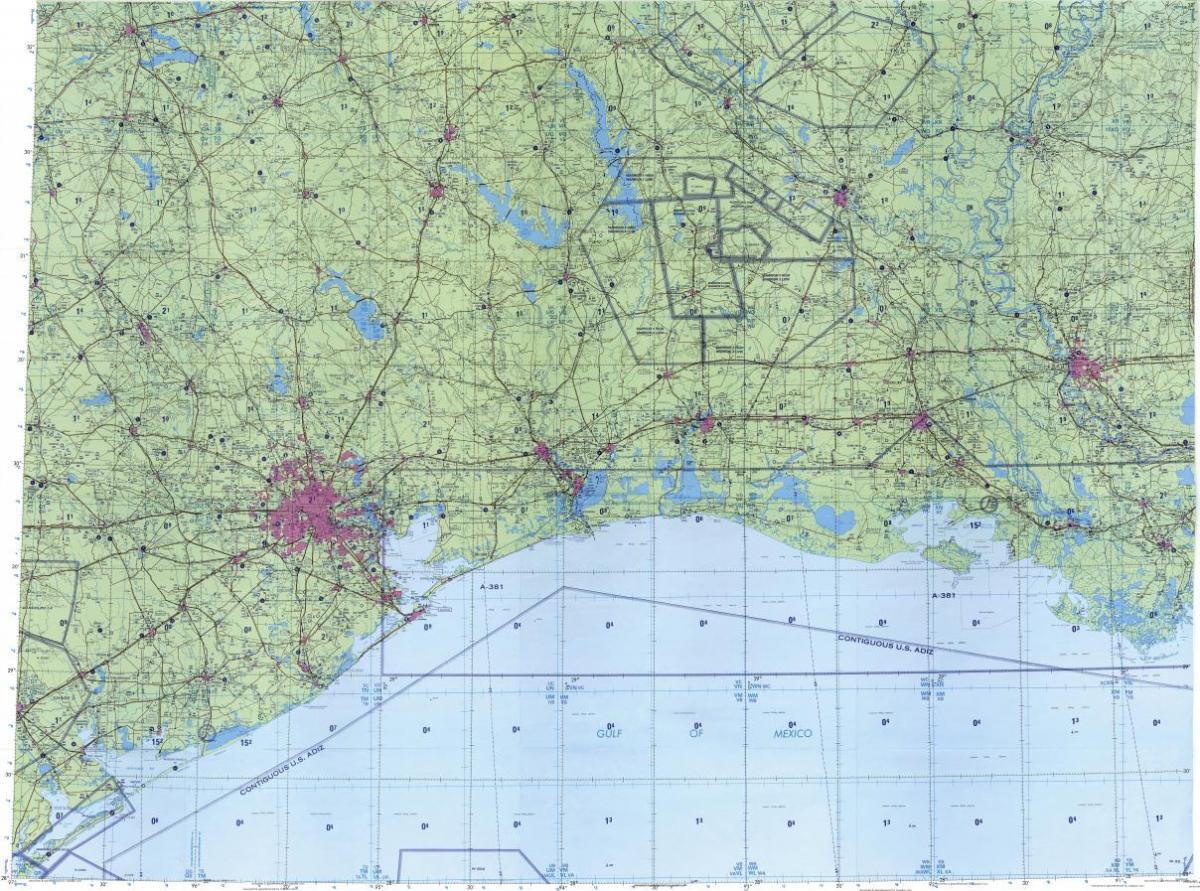 מפה טופוגרפית של יוסטון